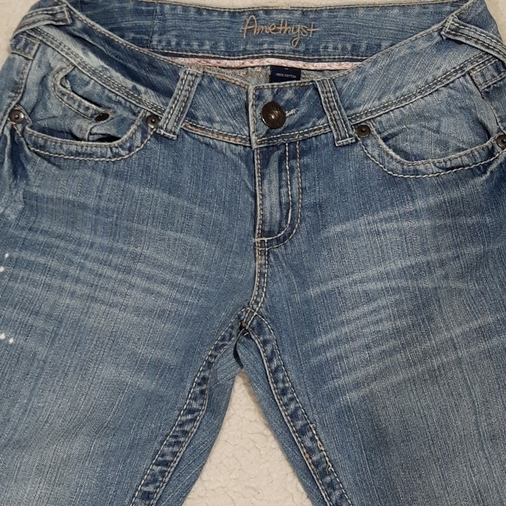 Distressed Jeans  Faded blue Bootcut Amethyst Size 9 - Picture 4 of 14